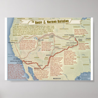 Map of the Mormon Battalion Poster