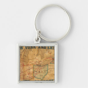Map of the New York and Erie Rail Road Key Ring