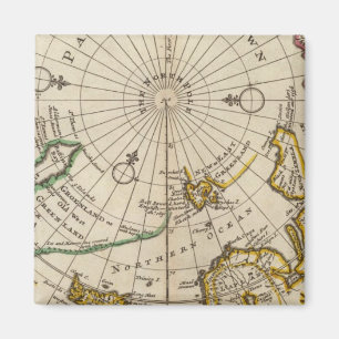Map of the North Pole and territories near it Magnet