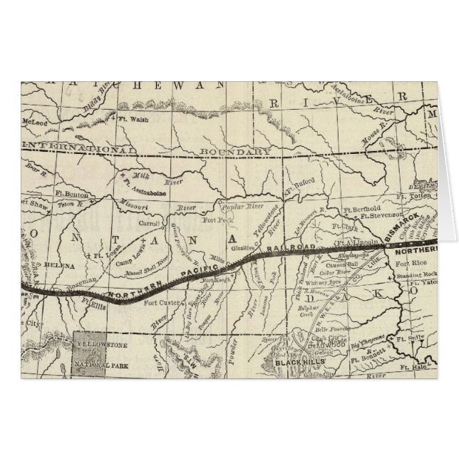 Map of the Northern Pacific Railroad (Front Horizontal)