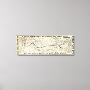 Map of the Northern Pacific Railroad Canvas Print