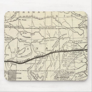Map of the Northern Pacific Railroad Mouse Mat
