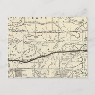 Map of the Northern Pacific Railroad Postcard