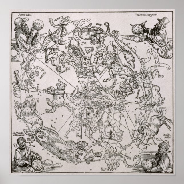 Map of the Northern Sky Poster (Front)