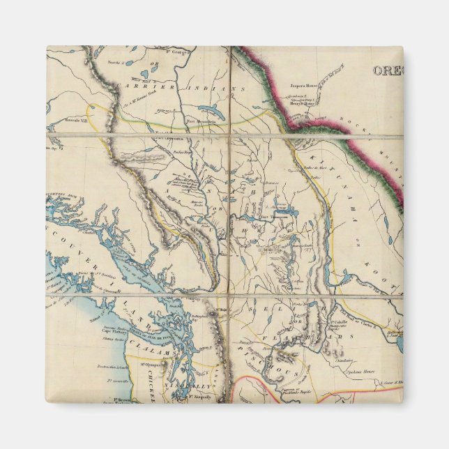 Map of the Oregon Territory 2 Magnet (Front)