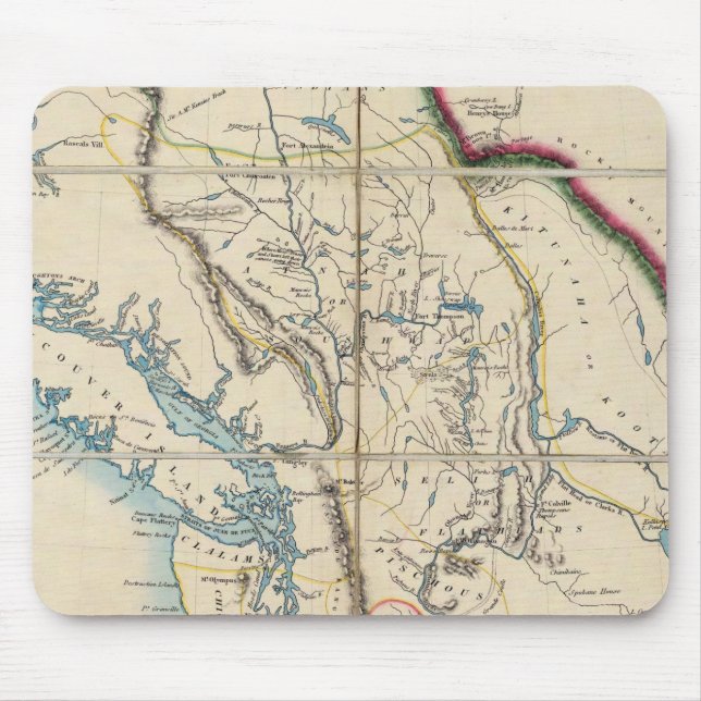 Map of the Oregon Territory 2 Mouse Mat (Front)