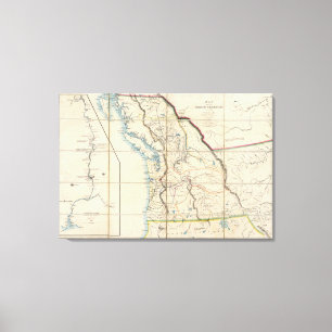 Map of the Oregon Territory Canvas Print