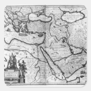 Map of the Ottoman Empire Square Sticker