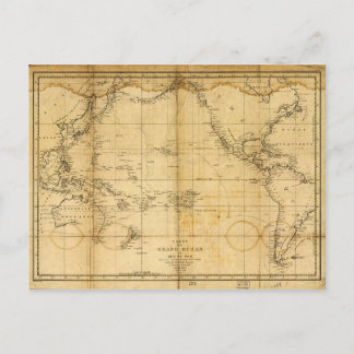Map of the Pacific Ocean (1788) Postcard