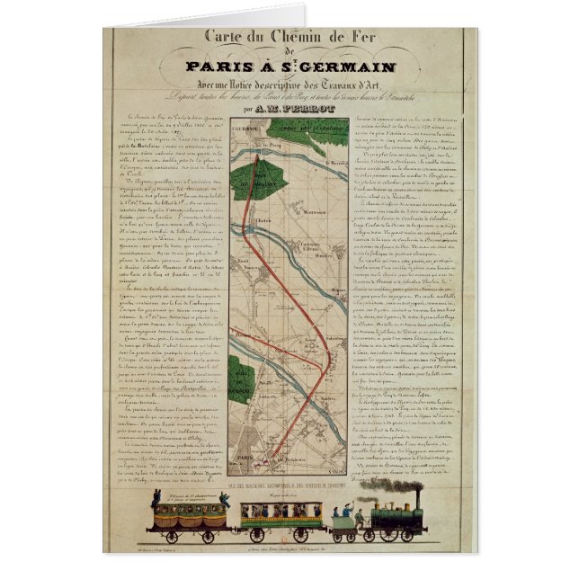 Map of the Paris to St. Germain Railway, by (Front)