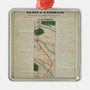 Map of the Paris to St. Germain Railway, by Metal Tree Decoration