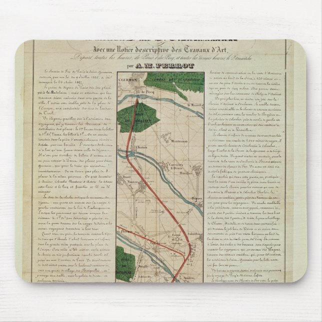 Map of the Paris to St. Germain Railway, by Mouse Mat (Front)