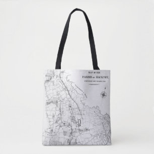 Map of the Parish of Hackney Tote Bag