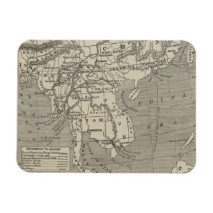 Map of the Proposed Route to China from Burma Magnet
