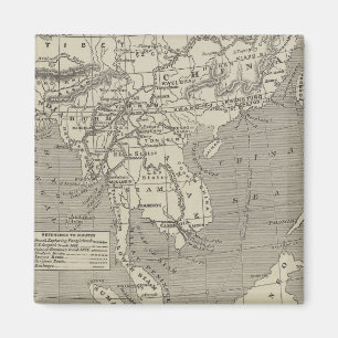Map of the Proposed Route to China from Burma Magnet