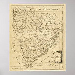 Map of the Province of South Carolina (1779) Poster