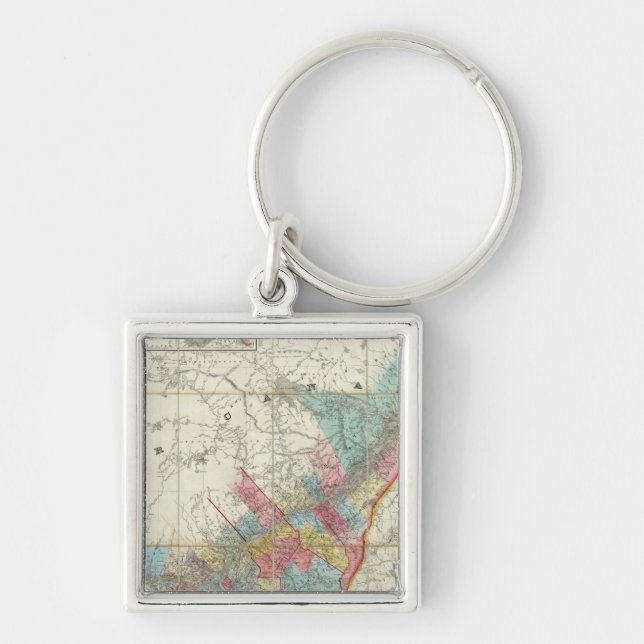 Map Of The Provinces Of Canada Key Ring (Front)