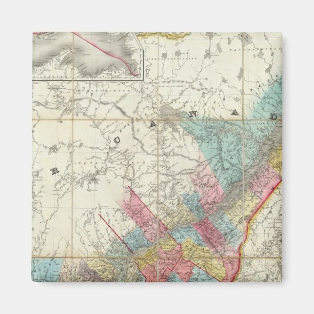 Map Of The Provinces Of Canada Magnet (Front)