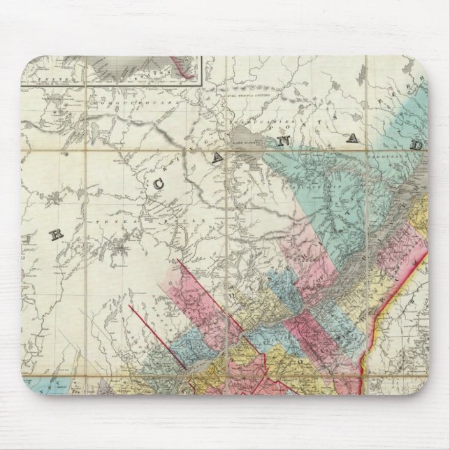 Map Of The Provinces Of Canada Mouse Mat (Front)