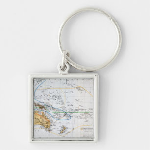 Map of the races of Oceania and Australasia Key Ring