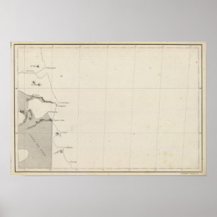 Map of the Republic of Chile 13 Poster