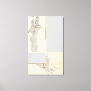 Map of the Republic of Chile 915 Canvas Print