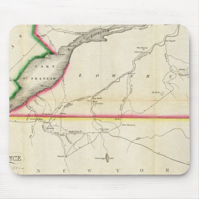 Map of the River St. Lawrence and Adjacent Country Mouse Mat (Front)