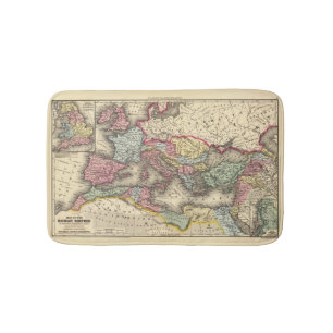 Map of the Roman Empire Bath Mat