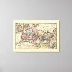 Map of the Roman Empire Canvas Print