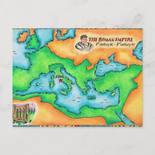Map of the Roman Empire Postcard