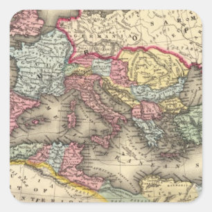 Map of the Roman Empire Square Sticker