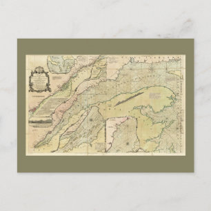 Map of the Saint Lawrence River (1771) Postcard