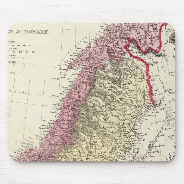 Map of the Scandinavian Kingdoms Mouse Mat (Front)