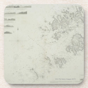 Map of the Scilly Isles in Britain Coaster