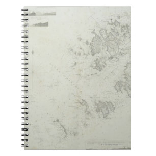 Map of the Scilly Isles in Britain Notebook