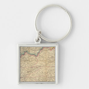 Map of The Seat of Civil War In America Key Ring