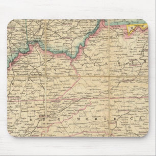 Map of The Seat of Civil War In America Mouse Mat