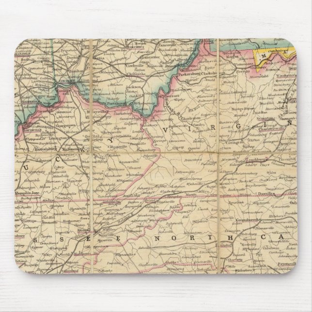 Map of The Seat of Civil War In America Mouse Mat (Front)