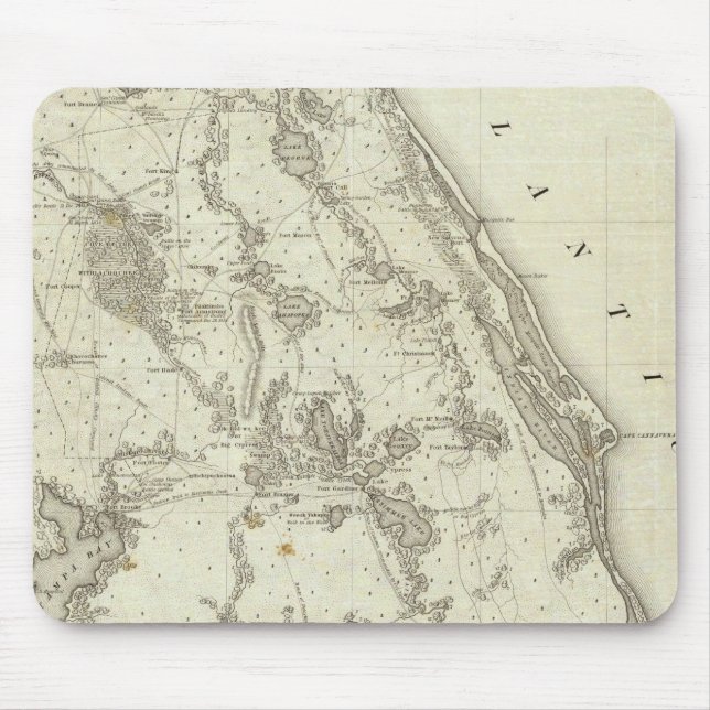 Map Of The Seat Of War In Florida Mouse Mat (Front)