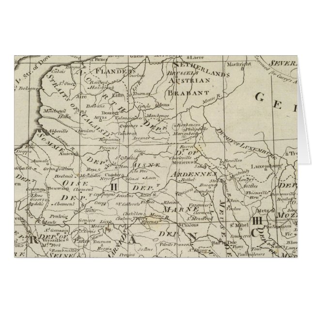 Map of the Seat of War in France (Front Horizontal)