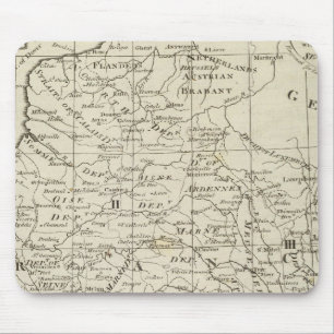 Map of the Seat of War in France Mouse Mat