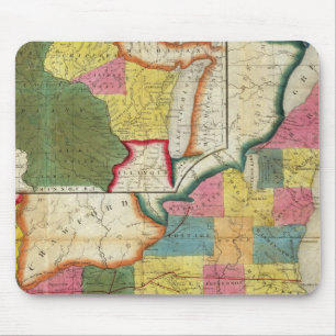 Map of the Settled Wisconsin Territory Mouse Mat