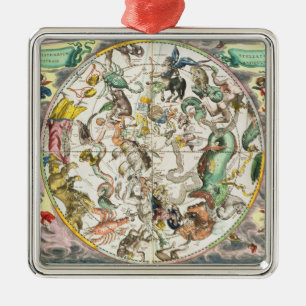 Map of the Southern Hemisphere, from 'The Celestia Metal Tree Decoration