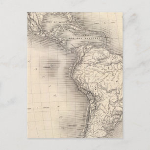 Map of the Spanish Empire in the Americas Postcard