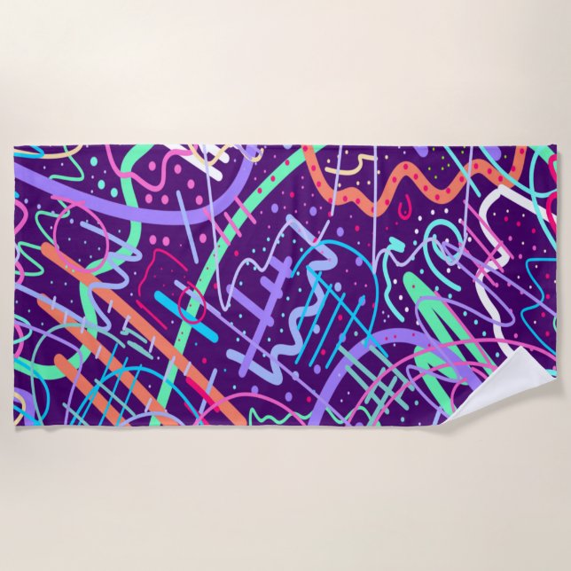 Map of the Stars Beach Towel (Front)