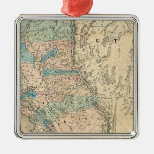Map of the State of California Metal Tree Decoration