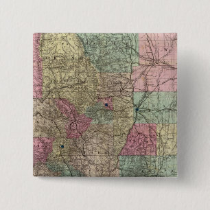 Map of the State of Colorado 15 Cm Square Badge