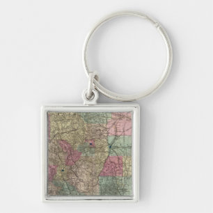 Map of the State of Colorado Key Ring