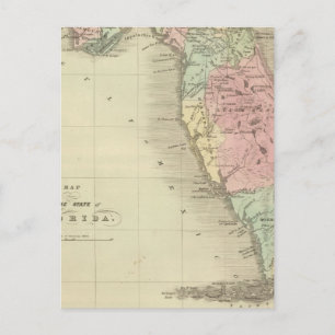 Map of the State of Florida Postcard