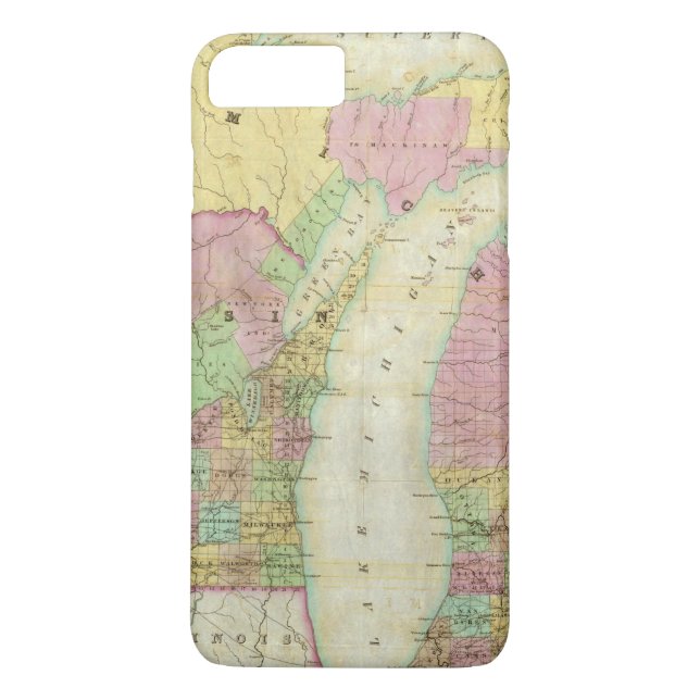 Map of the State of Michigan Case-Mate iPhone Case (Back)
